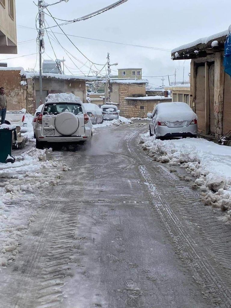 الثلوج تغطي مناطق العمادية في كردستان العراق
