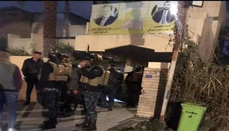 الشرطة في محيط مكتب النائب العراقي