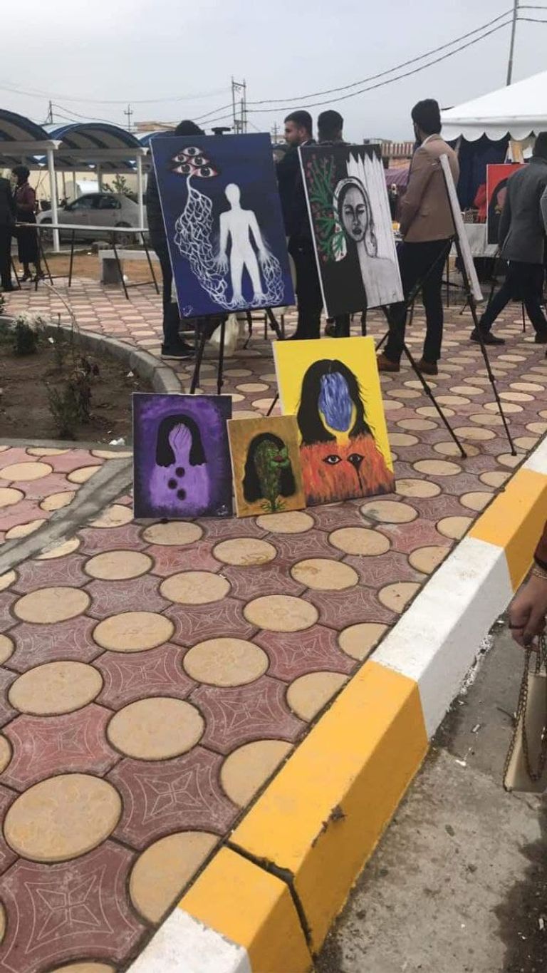 بازار خيري في جامعة الفلوجة العراقية