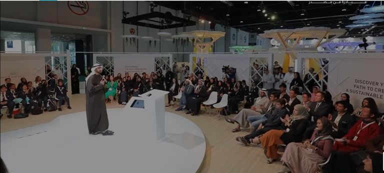 منصة "شباب من أجل الاستدامة" جانب من حفل افتتاح أسبوع أبوظبي للاستدامة