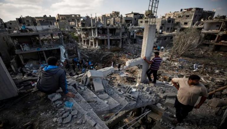 منازل مدمرة في أعقاب غارة إسرائيلية على غزة (أرشيفية)