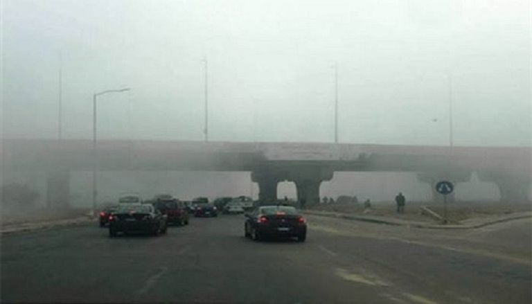 الشبورة المائية الكثيفة تلف معظم طرق مصر صباحا