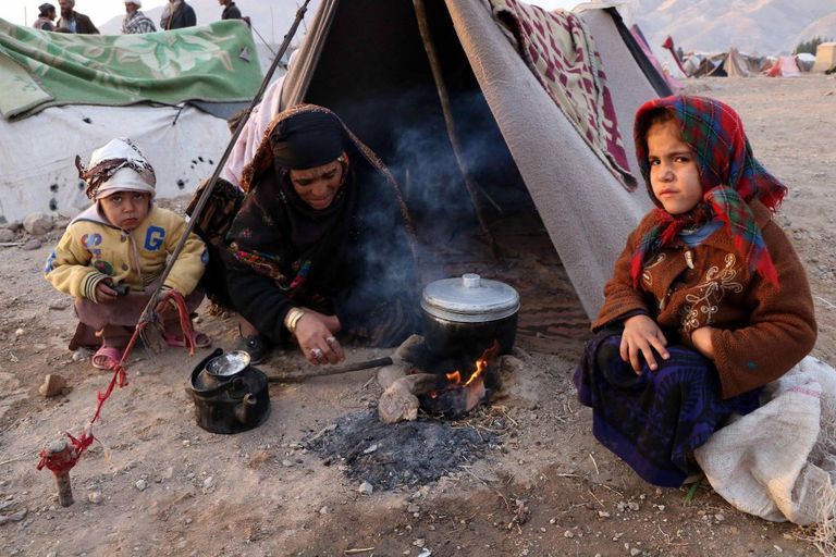 أطفال أفغان نازحون- أرشيفية