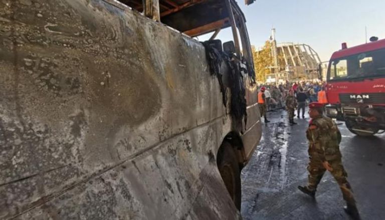 هجوم إرهابي سابق على حافلة عسكرية في سوريا