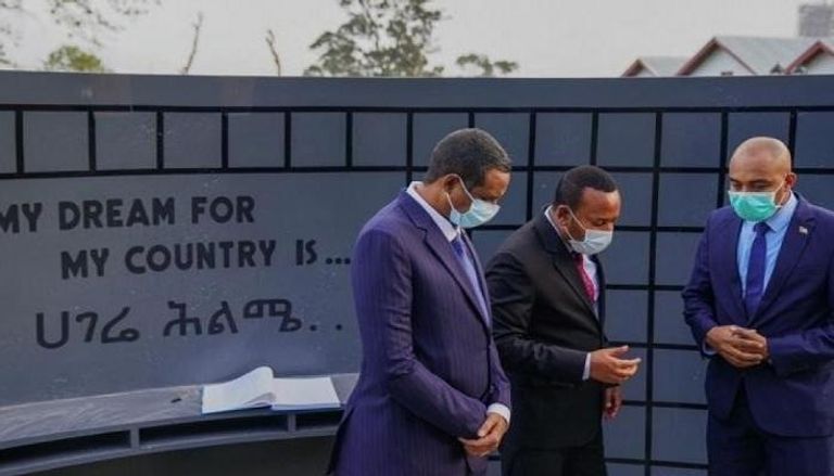 رئيس الوزراء الإثيوبي خلال لقاء نائب رئيس مجلس السيادة السوداني