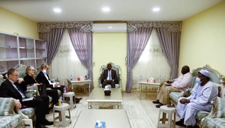 جانبمن لقاء مبعوث النرويج بأعضاء من مجلس السيادة السوداني