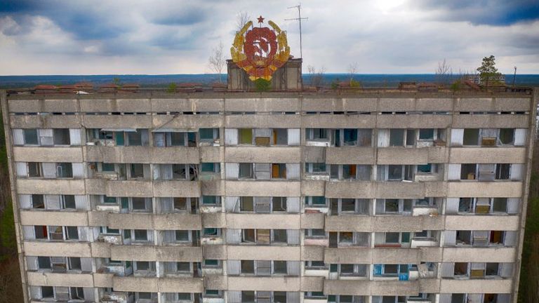 مجموعة مبانٍ مهجورة منذ انفجار مفاعل تشيرنوبل - أرشيفية