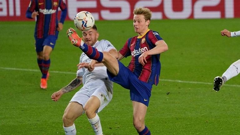 فرينكي دي يونج نجم برشلونة ضد ريال مدريد