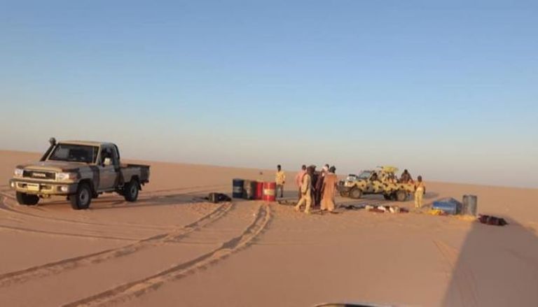 قوات من سرية أم الأرانب التابعة للجيش الوطني الليبي بالجنوب