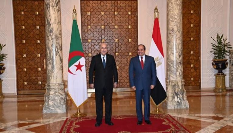 قمة الرئيسان المصري عبد الفتاح السيسي والجزائري عبد المجيد تبون