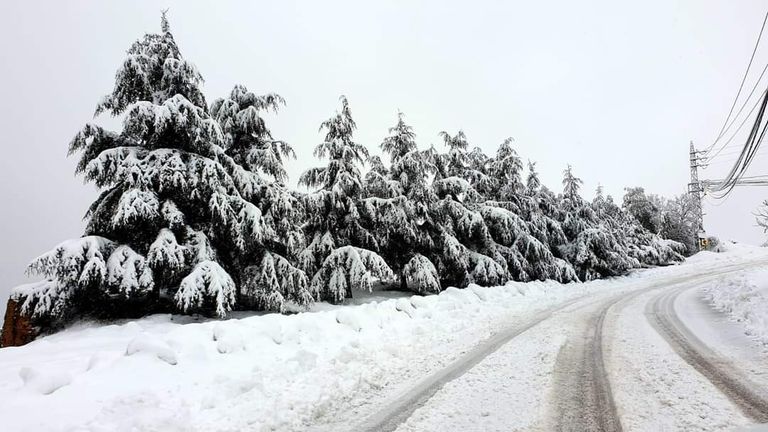 عاصفة ثلجية في لبنان