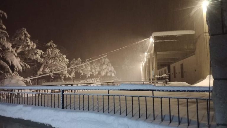 عاصفة ثلجية في لبنان