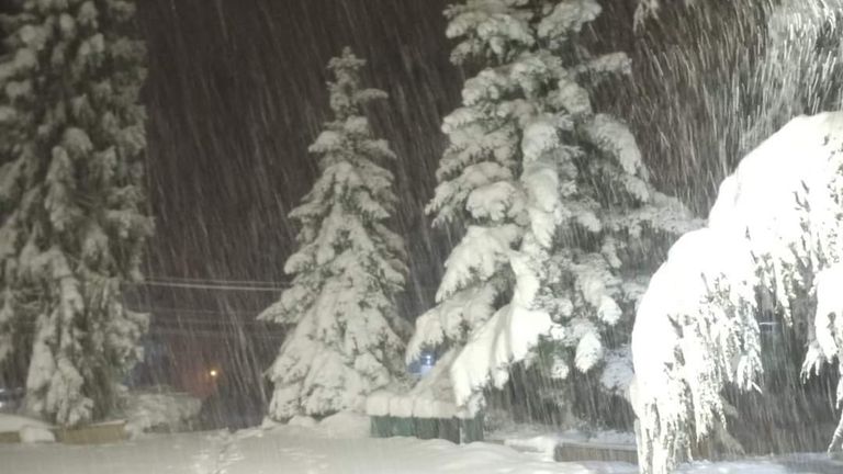 عاصفة ثلجية في لبنان