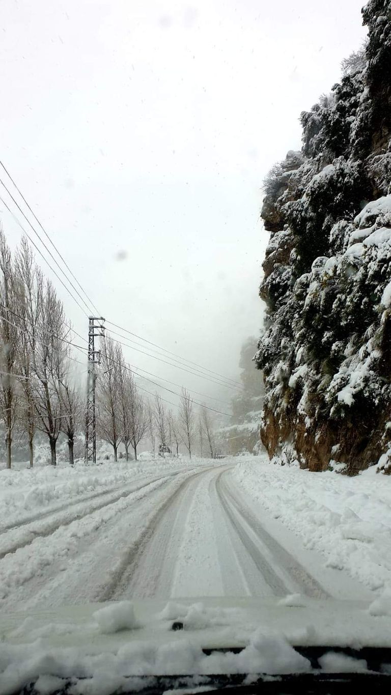 عاصفة ثلجية في لبنان