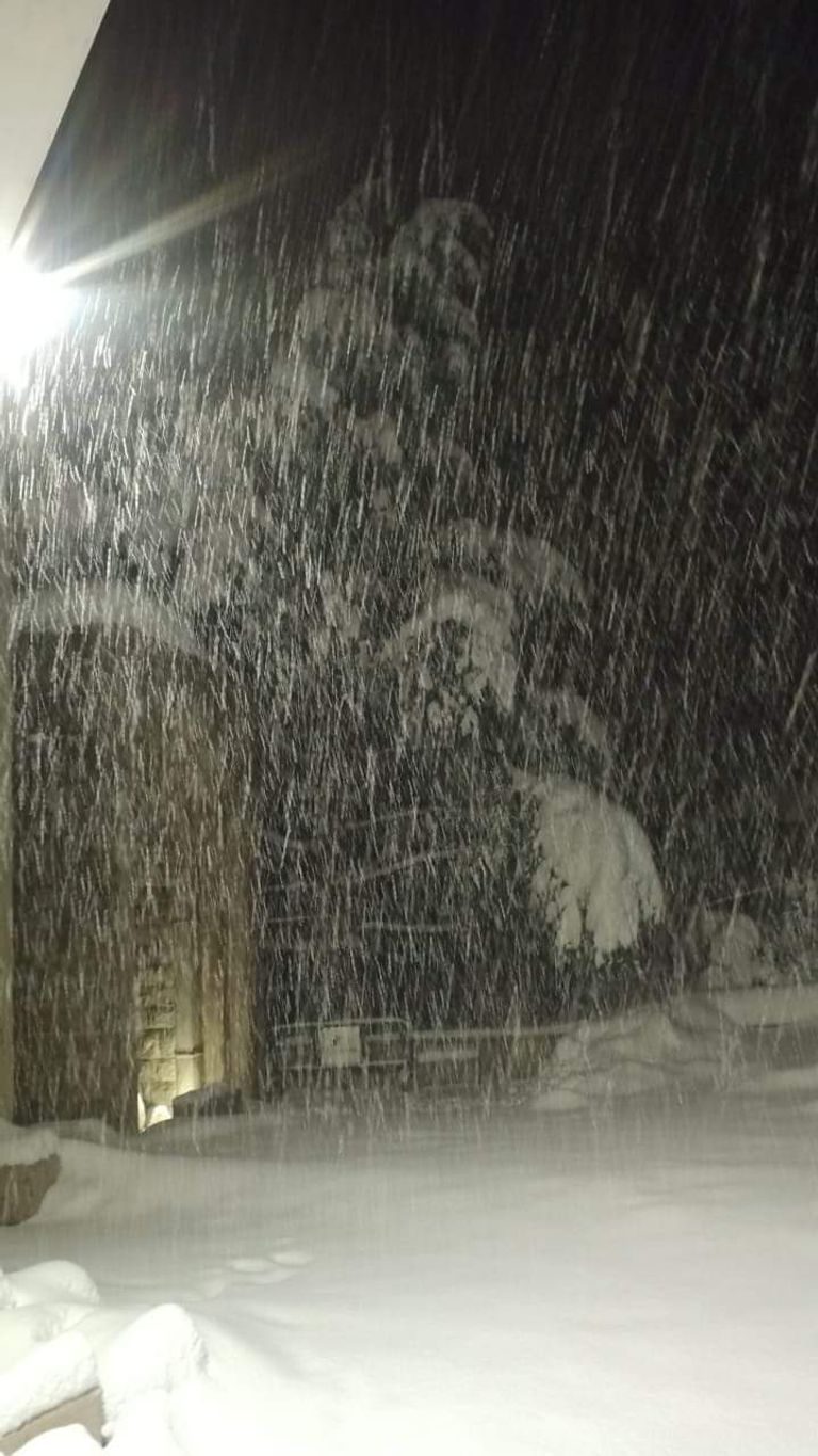 عاصفة ثلجية في لبنان