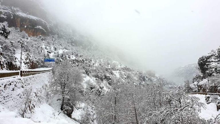 عاصفة ثلجية في لبنان