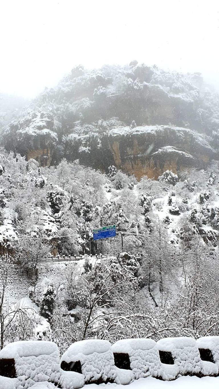 عاصفة ثلجية في لبنان