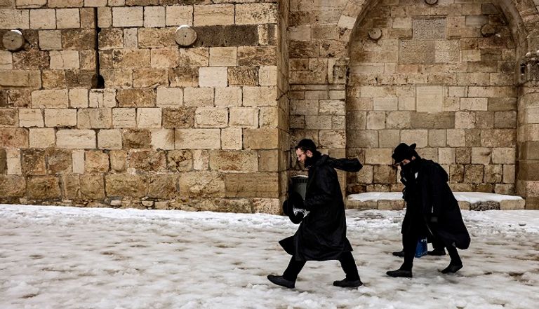 عاصفة ثلجية في الأردن