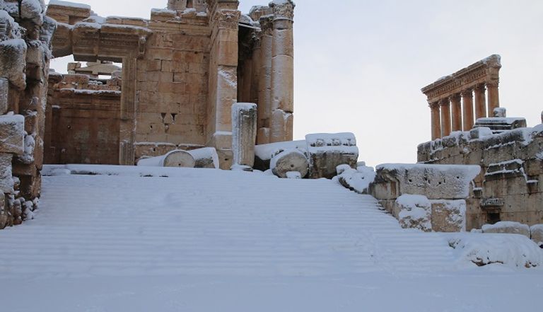 عاصفة ثلجية في الأردن