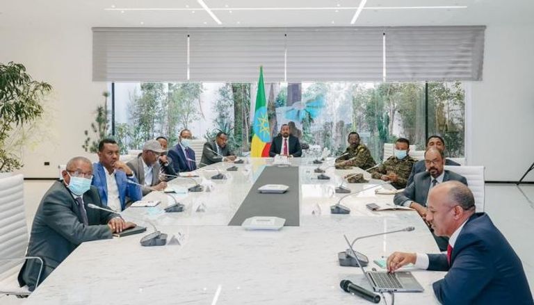 جانب من اجتماع مجلس الأمن الفيدرالي الإثيوبي