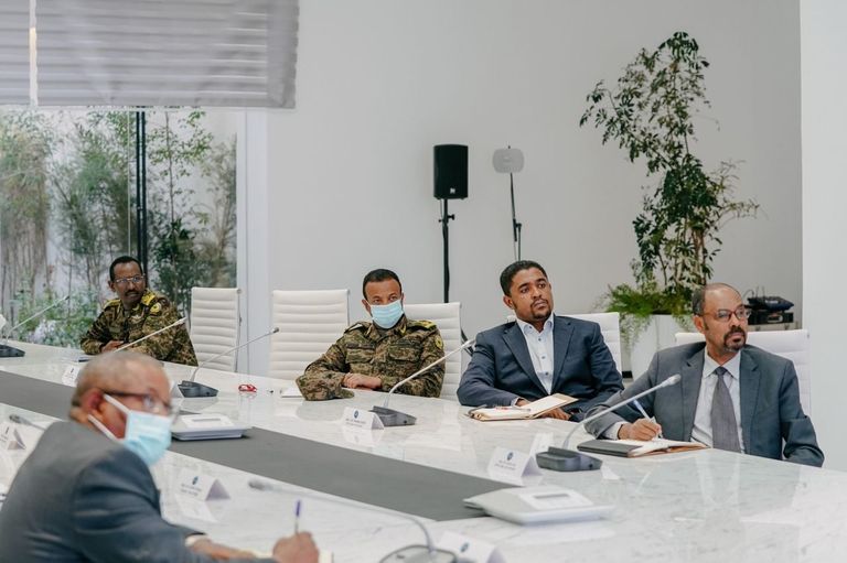 جانب من اجتماع مجلس الأمن الفيدرالي الإثيوبي