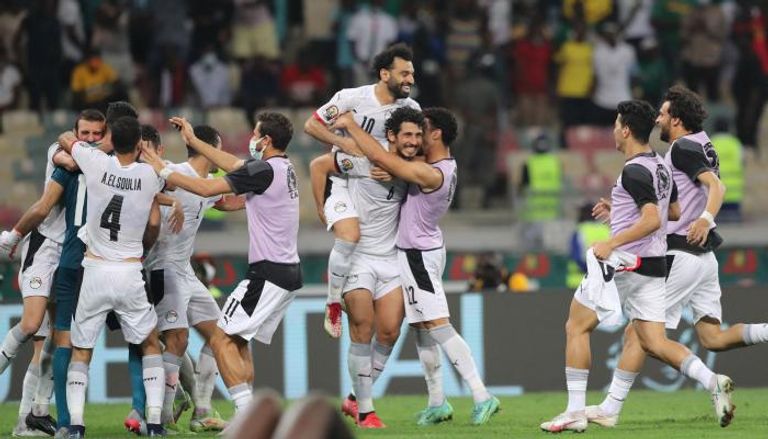 فرحة منتخب مصر بالفوز على كوت ديفوار