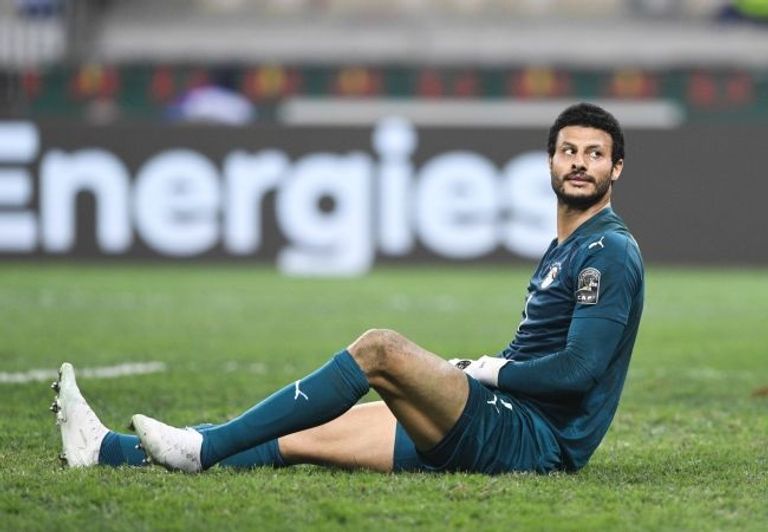 محمد الشناوي خلال مباراة مصر وكوت ديفوار محمد أبو جبل "جاباسكي" حارس منتخب مصر
