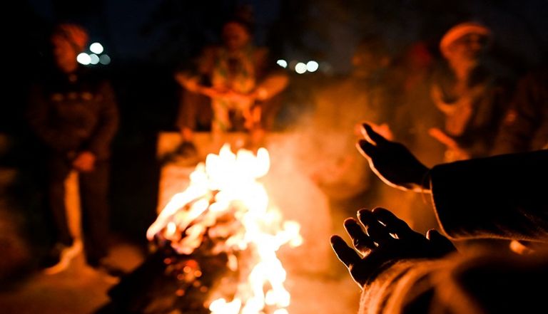 أحد المشردين في مركز إيواء