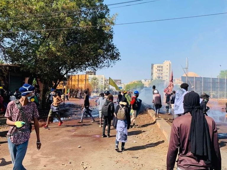 جانب من احتجاجات الخرطوم