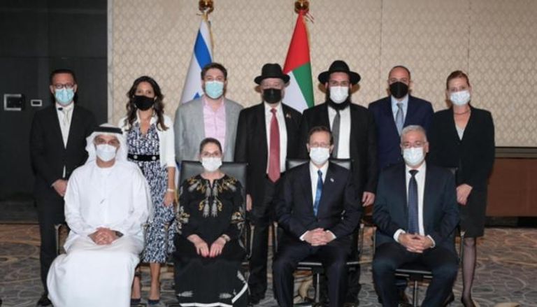 الرئيس الإسرائيلي خلال لقاء قادة الجالية اليهودية