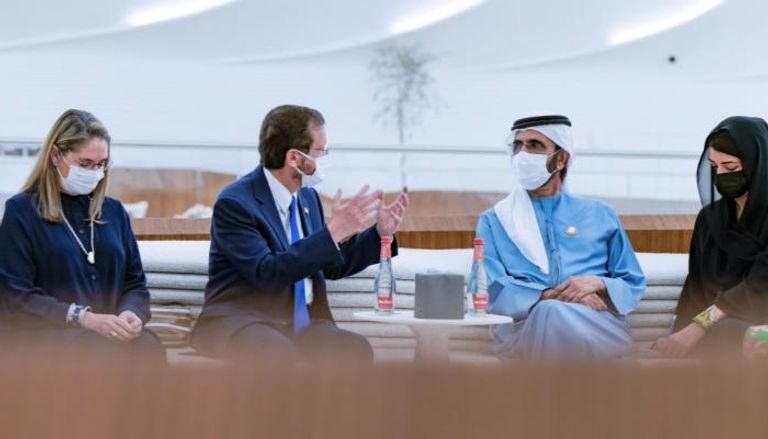 محمد بن راشد يستقبل رئيس إسرائيل في إكسبو 2020 دبي