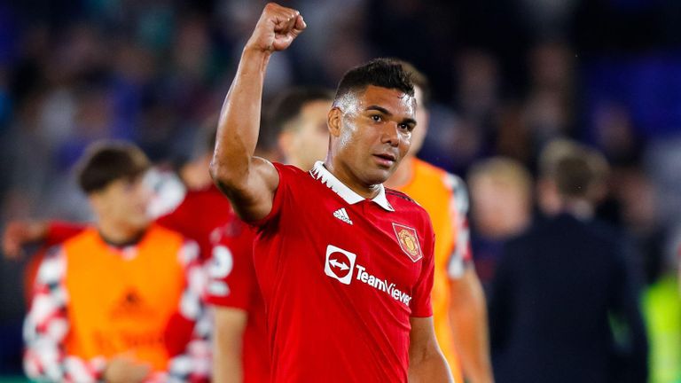 كاسيميرو لاعب مانشستر يونايتد ديربي مانشستر - صورة أرشيفية