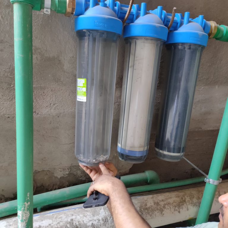 قواقع من داخل مواسير المياه