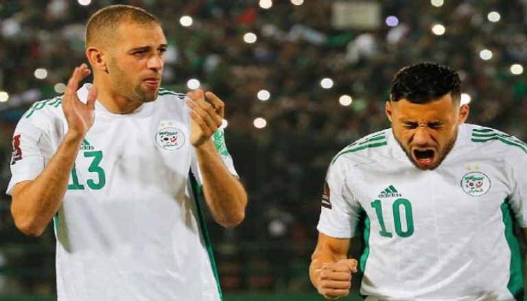 يوسف بلايلي وإسلام سليماني مع منتخب الجزائر