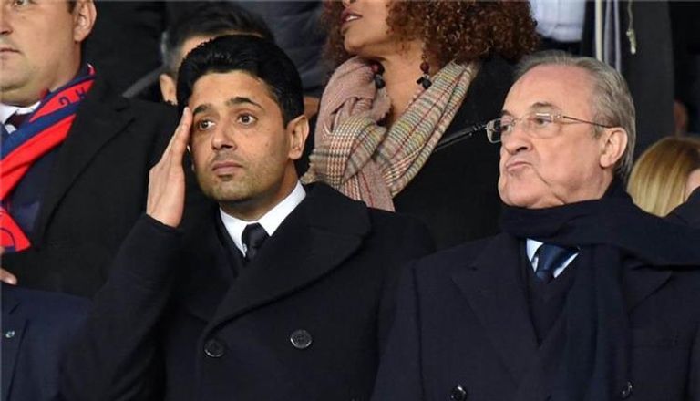 فلورنتينو بيريز وناصر الخليفي فلورنتينو بيريز رئيس نادي ريال مدريد