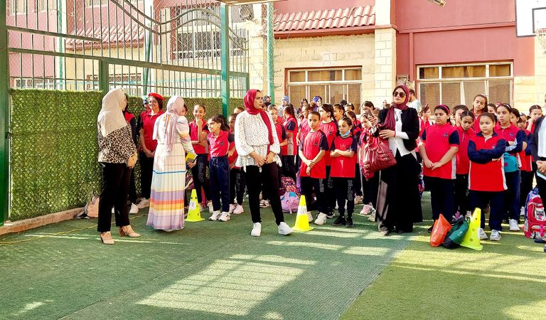 طفلة في إحدى مدارس مصر