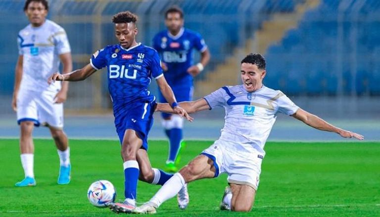 من مباراة الهلال والتعاون في الدوري السعودي