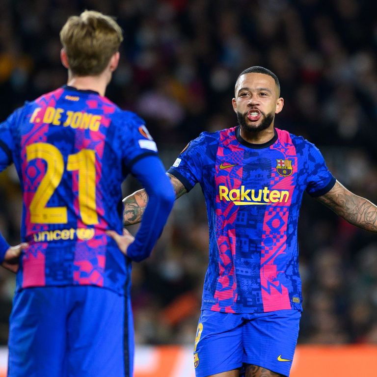 ممفيس ديباي وفرينكي دي يونج فريق برشلونة