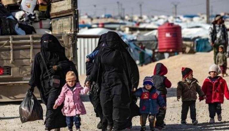 عائلات تنظيم داعش في مخيم الهول السوري -أرشيفية