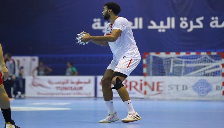 حسن وليد قداح لاعب الزمالك الأهلي ضد كينشاسا - كرة يد