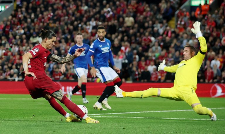 من مباراة ليفربول وجلاسكو رينجرز في دوري أبطال أوروبا من مباراة ليفربول وجلاسكو رينجرز في دوري أبطال أوروبا