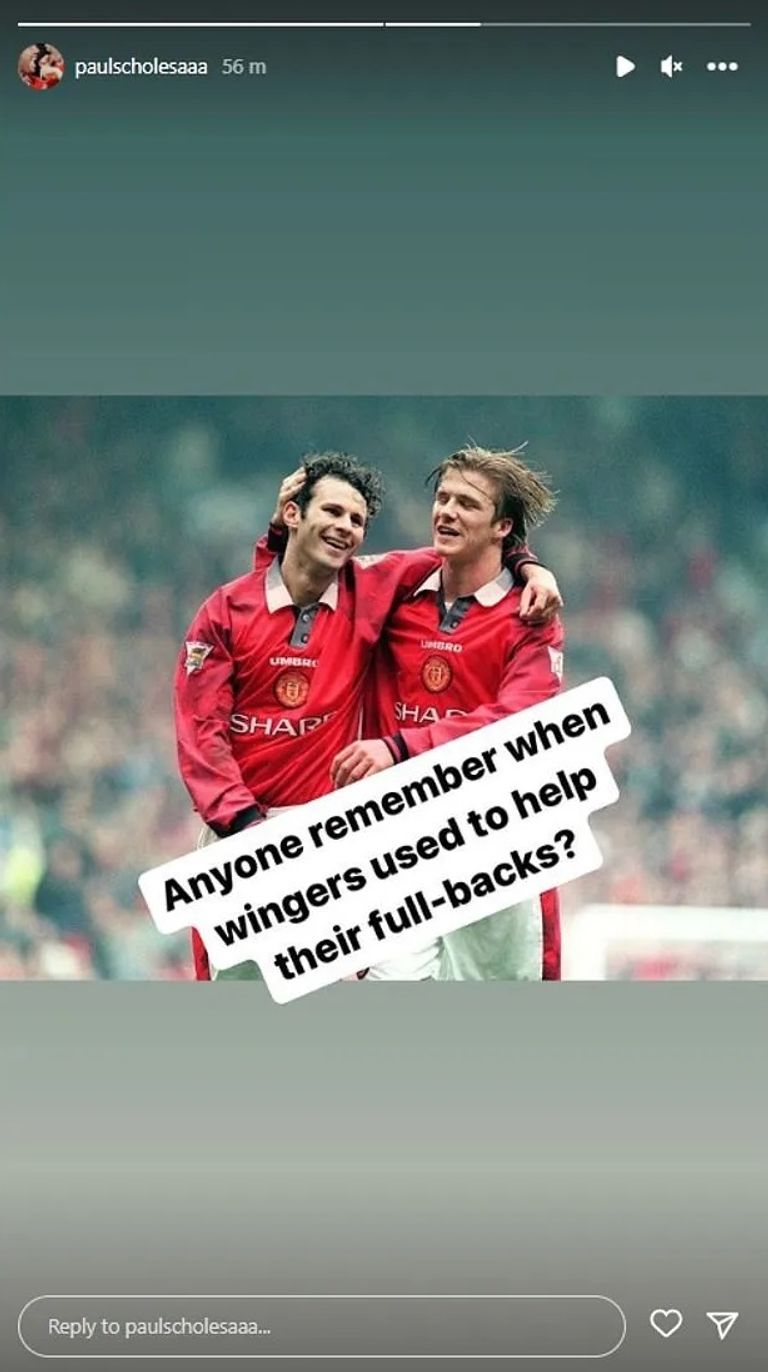 منشور بول سكولز أنتوني مع تين هاج