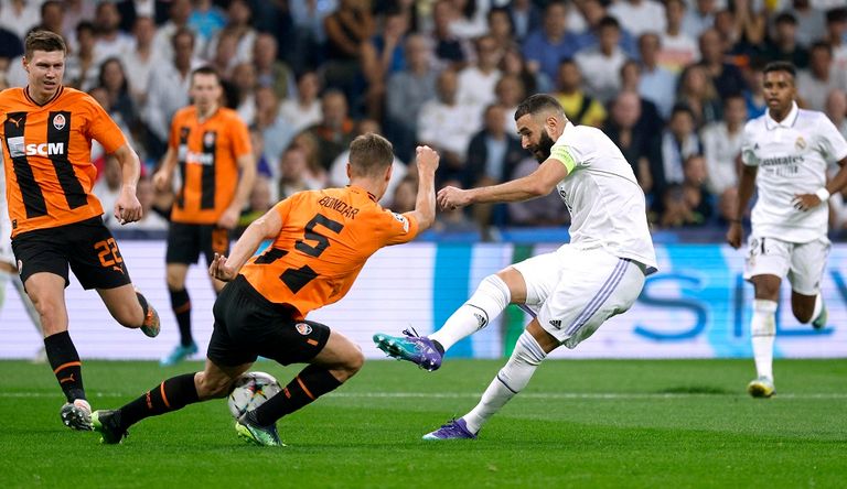 من مباراة ريال مدريد وشاختار في دوري أبطال أوروبا