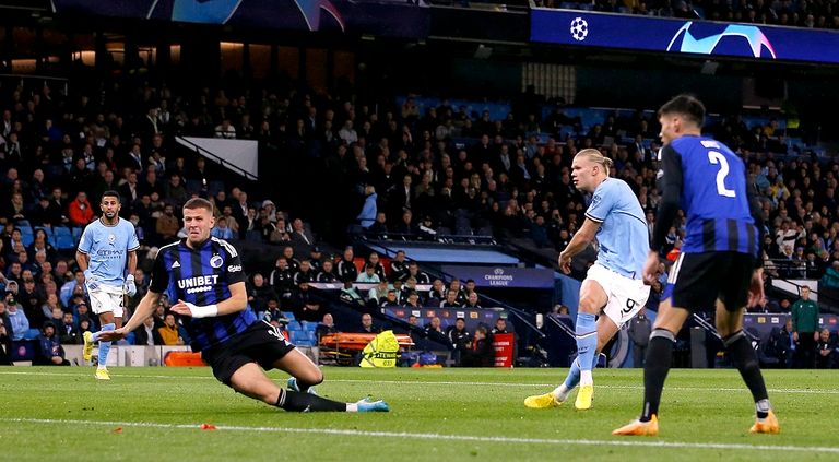 من مباراة مانشستر سيتي ضد كوبنهاجن في دوري أبطال أوروبا