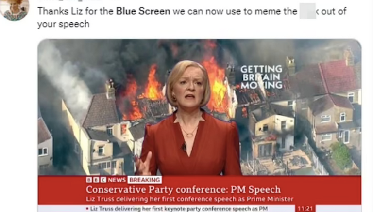 ليز تراس خلال كلمتها أمام مؤتمر "المحافظين"