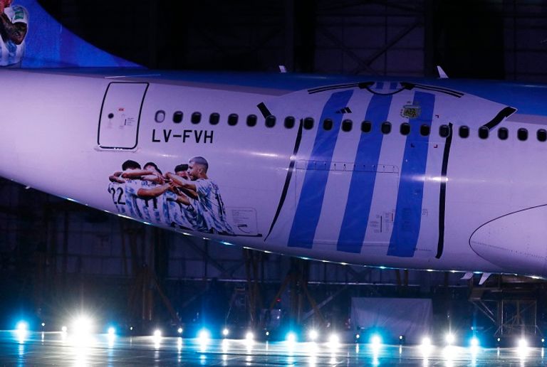 طائرة منتخب الأرجنتين طائرة منتخب الأرجنتين