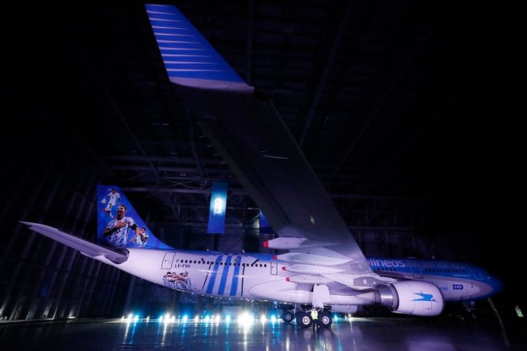 طائرة منتخب الأرجنتين طائرة منتخب الأرجنتين