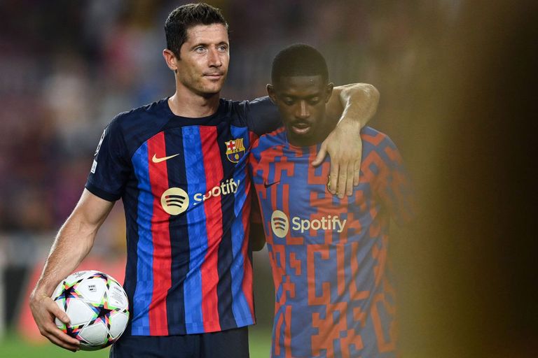 روبرت ليفاندوفسكي وعثمان ديمبيلي