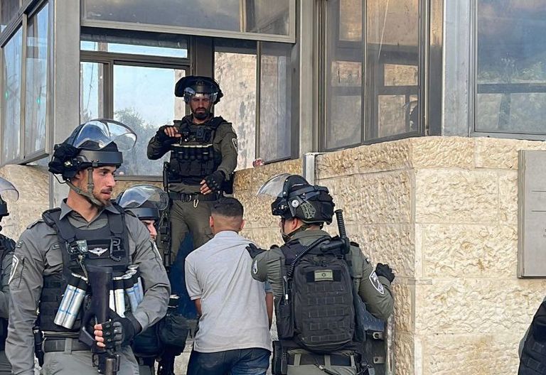 الشرطة الإسرائيلية بالقدس الشرقية باب العامود بالقدس قبيل المواجهات