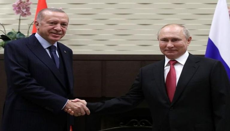 جانب من لقاء سابق بين الرئيسين التركي أردوغان والروسي بوتين